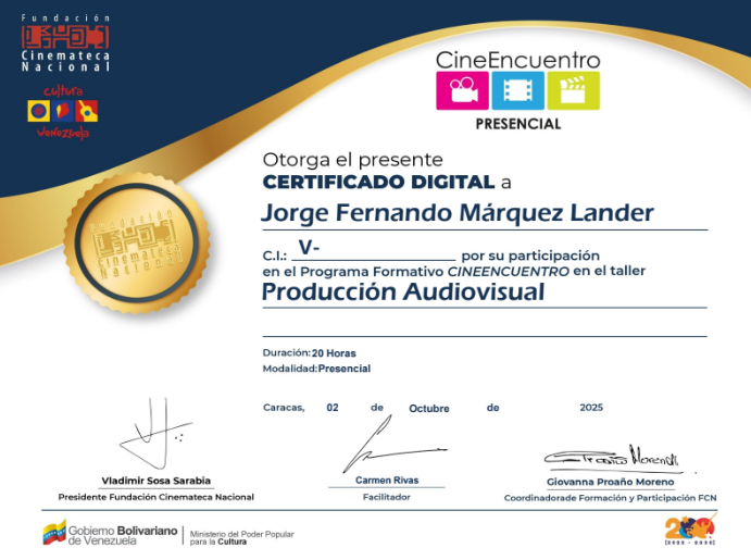 Taller: Producción cinematográfica